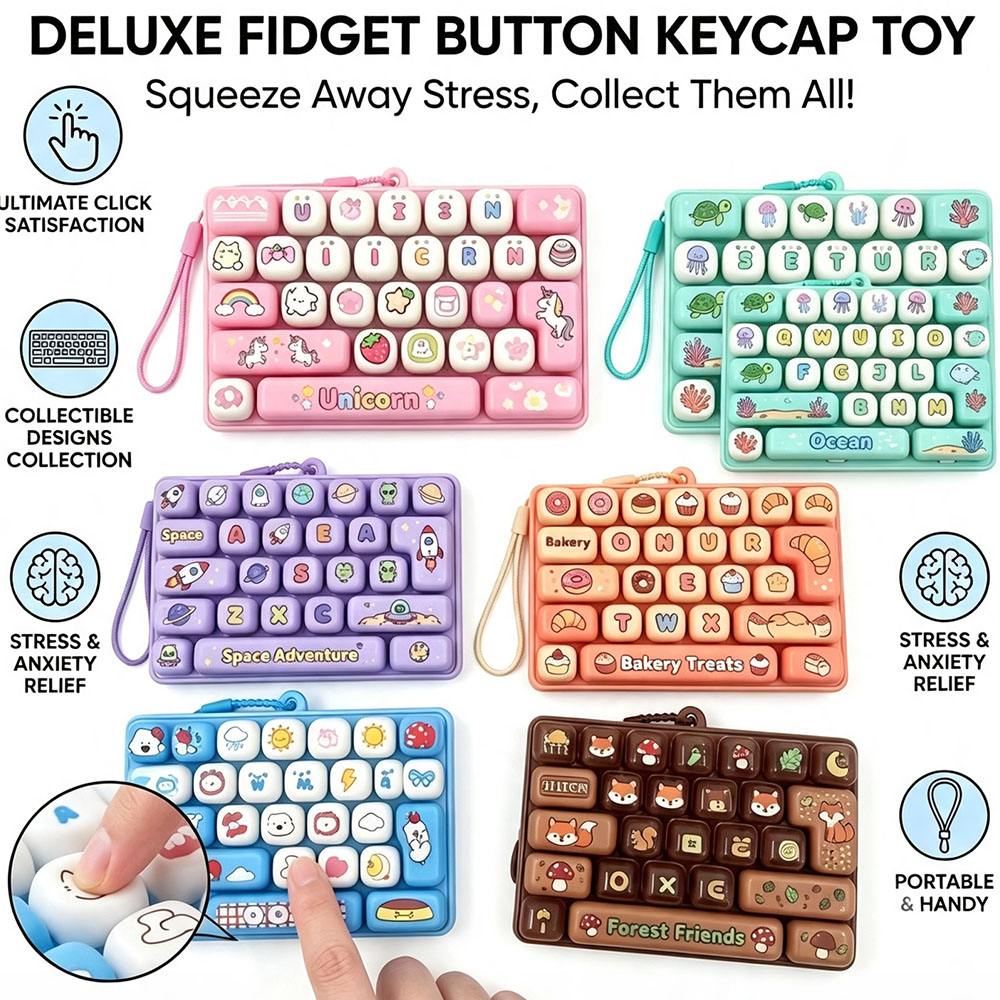 Office Productivity Tech - 기계식 키보드 키체인 26그리드 키캡 클리커