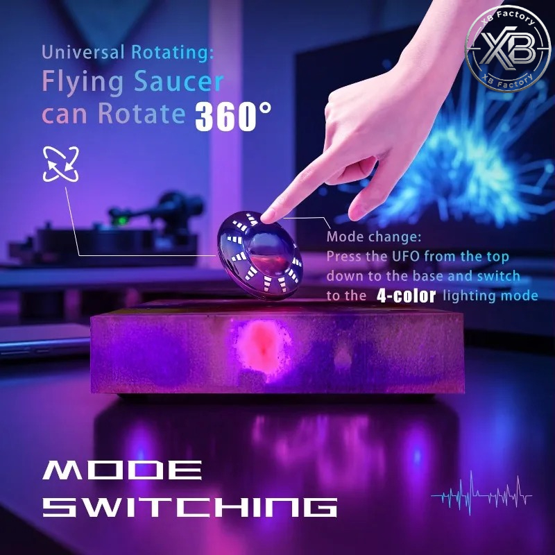 공중부양 UFO 램프 360도 회전 °   회전하는 은 - Office Productivity Tech 리뷰 및 가격